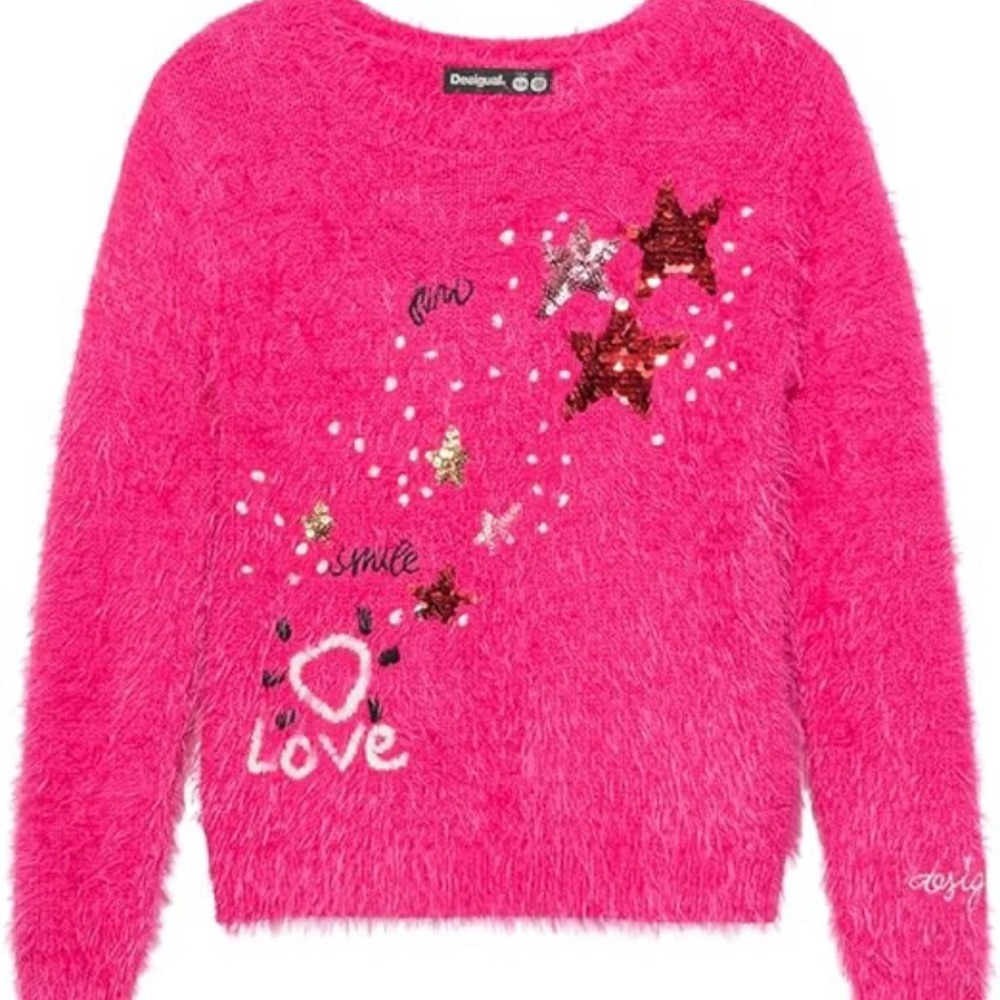 Desigual Sequin Star Jumper Sweater
